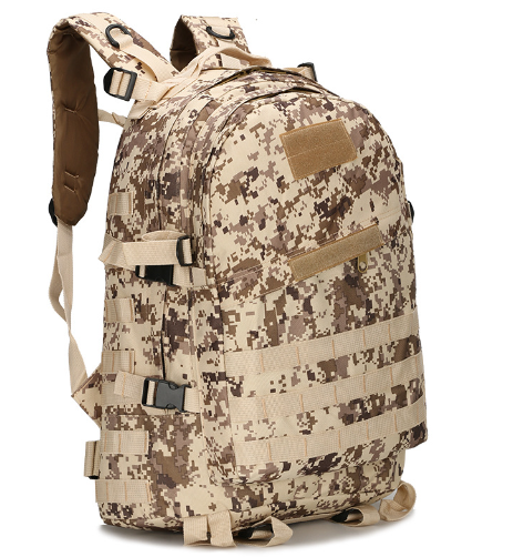 Vozonn Waterproof Camo Backpack, worn on the trail