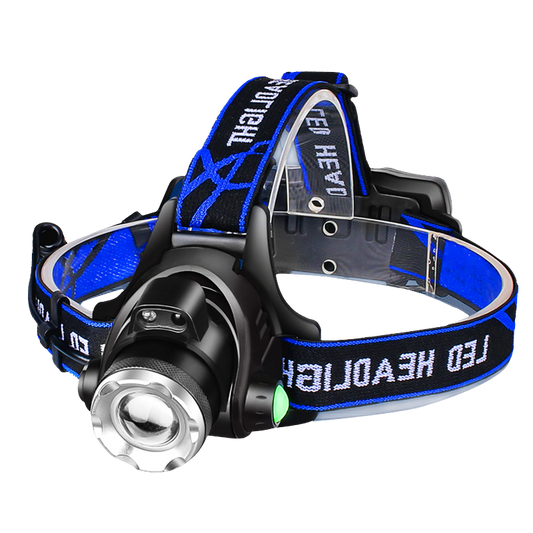 Powerful LED Headlamp – Rechargeable, Waterproof & Zoomable Tactical Head Torch for Camping, Fishing & Hiking