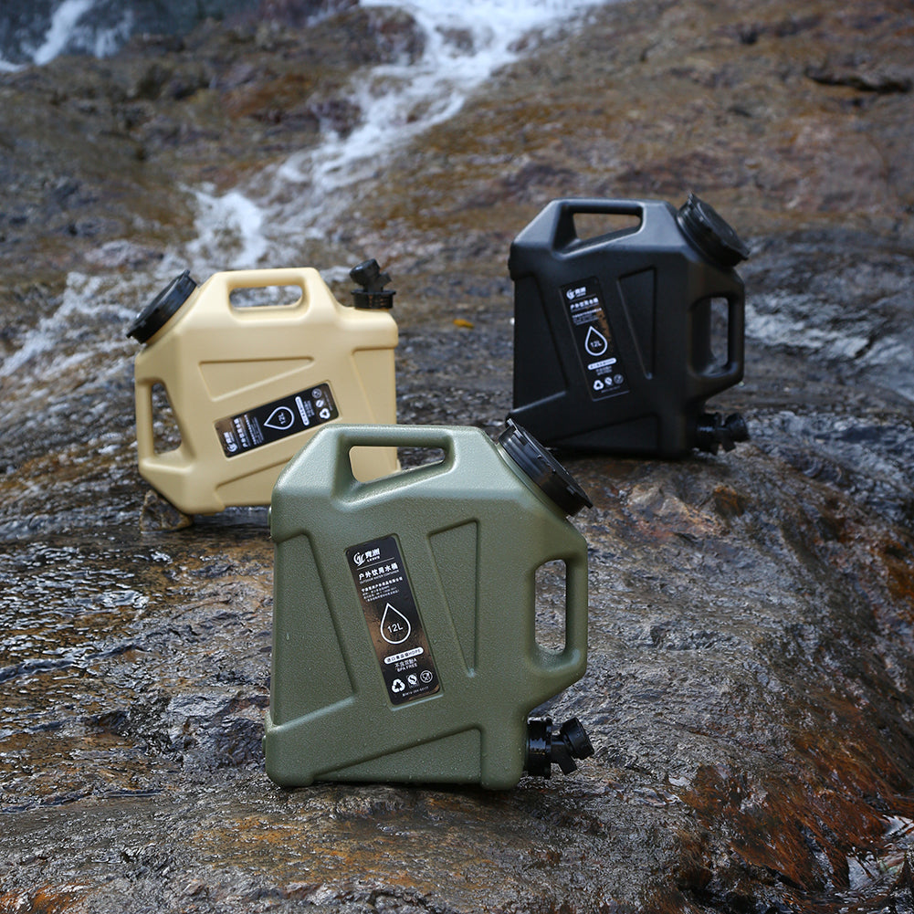 TrailFlow™ | 12L Heavy-Duty Camping Water Container with Adjustable Spigot