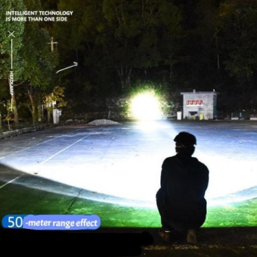 Bright Waterproof Rechargeable Headlamp - High-Power LED for Camping & Hunting