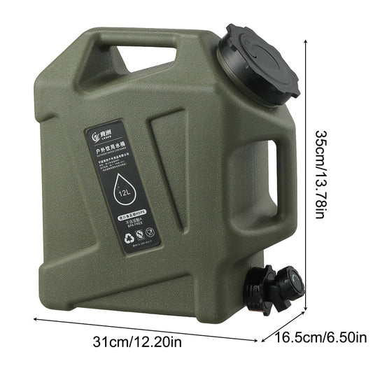TrailFlow™ | 12L Heavy-Duty Camping Water Container with Adjustable Spigot