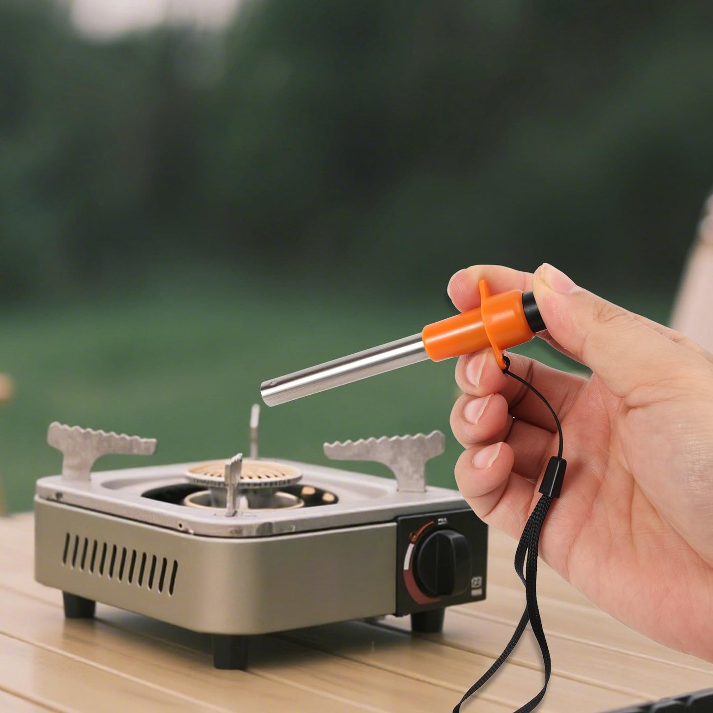 Portable Outdoor Mini Electric Lighter – Windproof Piezo Igniter for Camping Stoves, BBQ & Survival Kits