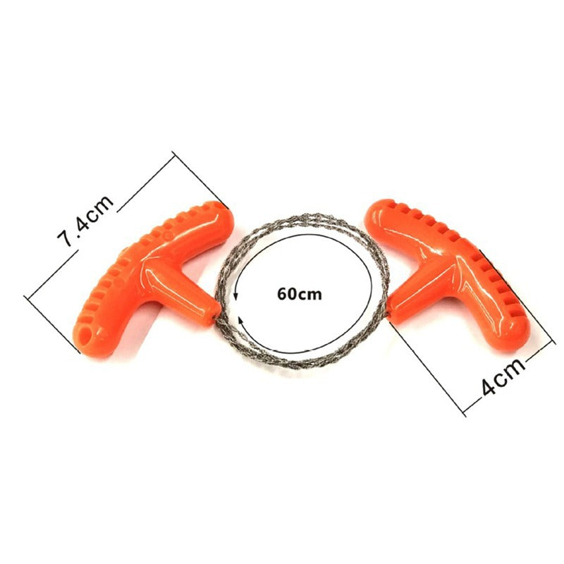 SurvivalGear™ | Portable Stainless Steel Emergency Wire Saw with Finger Handles